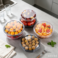 Conteneur alimentaire en PET de qualité alimentaire, type clamshell, avec trous de ventilation, boîte en plastique transparente résistante à la pression pour fruits frais