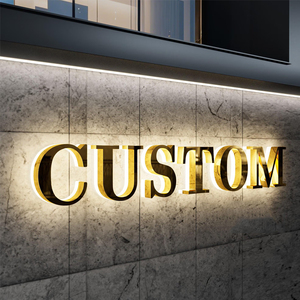 定制徽标品牌名称背光发光字标牌，适用于公司室内室外广告字标牌 - Product Image 2