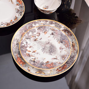 Juego de Vajilla de Porcelana Serie Equator Jungle, Platos y Tazones, Juego de Cena Minimalista, Juego de Tazas, Cerámica Occidental, Porcelana China - Product Image 3