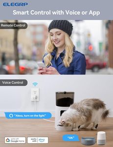 Elegrp เต้ารับอัจฉริยะติดผนัง15A 2.4กิกะเฮิร์ตซ์ Wi-Fi พร้อม <span class=keywords><strong>Alexa</strong></span> Google Home - Product Image 6