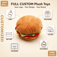 Jouet en peluche pour chien, best-seller transfrontalier, durable, résistant aux morsures, couineur, en forme de burger, sonore, pour chiens de taille moyenne à grande