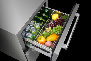 Réfrigérateur à boissons pour bar à domicile Nuelead NE-359, double zone électrique, contrôle intelligent de la température, acier inoxydable, intégré au plan de travail - Product Image 3