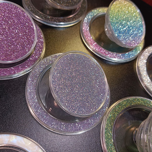 Hot Wholesales Colorful Glitter High Magnetic Phone Grip Ring Stand For iPhone 17 Phone Holder <b>Foldable</b> <b>Desk</b> <b>Desk</b> Pad Accessory - Product Image 5