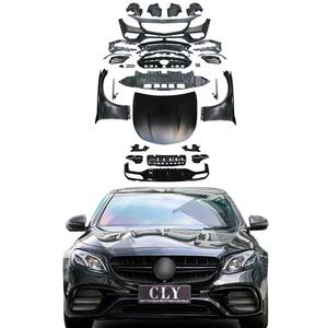 Kit carrozzeria Ukiss per 2017-2019 <span class=keywords><strong>Mercedes</strong></span> classe E <span class=keywords><strong>W213</strong></span> aggiornamento E63S 1:1 AMG paraurti anteriore largo parafanghi cofano motore punte posteriori - Product Image 1