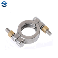13MHP acier inoxydable 304 rainuré robuste Tri trèfle pince Double boulons sanitaire haute pression Tri pince