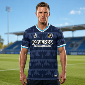 Maglia da <span class=keywords><strong>Calcio</strong></span> Personalizzata Kit da Allenamento Traspirante ad Asciugatura Rapida Antibatterico Girocollo <span class=keywords><strong>Sportivo</strong></span> da Uomo Tinta Unita - Product Image 2