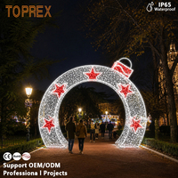 Arco de Estrella Navideño para Centro Comercial, Instalación de Luces LED Gigantes para Fiestas, Decoración para Eventos en Plazas Comerciales al Aire Libre