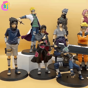 Japanese Hot Sale Sasuke Action Figure Color Kids Gift Box Anime Narutoes Kakashi Figure Character Model