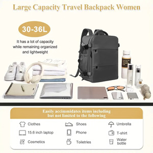 Sac à dos de <span class=keywords><strong>voyage</strong></span> d'affaires en nylon 20-35L, grande capacité, multifonctionnel, sac à dos portable pour l'école et les voyages - Product Image 4