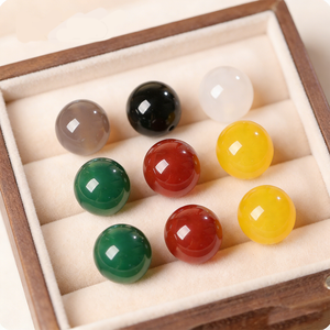 Perles en <span class=keywords><strong>agate</strong></span> naturelle de haute qualité de 6 à 10 mm pour la fabrication de bracelets faits main, pierres précieuses en vrac - Product Image 1