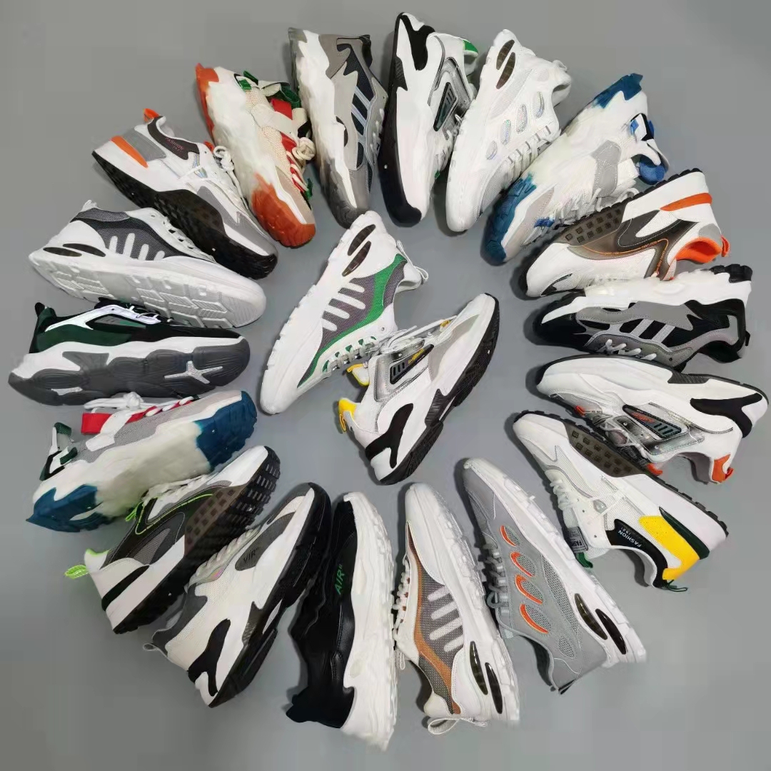 Wholesale Cheap Price Men Sport Shoes Second Hand/ Cancel Order Stock Lot Breathable Sneakers Bulk Mixed Used Man Shoes Stock