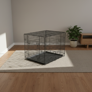 <span class=keywords><strong>Cage</strong></span> pour chien en métal en gros d'usine, <span class=keywords><strong>cage</strong></span> à animaux en fil métallique, facile à assembler, grand espace, durable, portable, avec plateau en PP et grille inférieure - Product Image 4