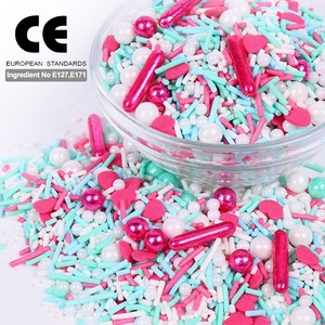 Hot Pink Metallic Super Shining Sugar Rods Solid Love Confeti Ingrediente para hornear Cake Sprinkles Decoraciones para botella de pastelería - Product Image 5