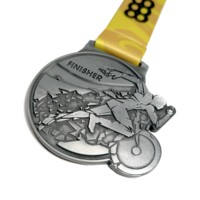 Souvenir de championnat en métal plaqué or en alliage de zinc, personnalisé avec logo et couleur, idéal pour les récompenses cyclistes - Vente en gros