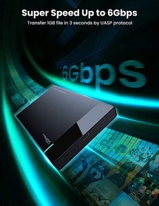 UGREEN casing Hard Drive, sarung HP Eksternal USB C <span class=keywords><strong>2</strong></span>.5 Gen <span class=keywords><strong>2</strong></span> ke SATA III 6Gbps untuk SSD HDD 3.1 7mm dengan UASP 9.5 - Product Image 3