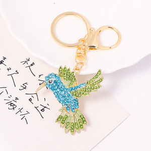 Portachiavi di Lusso a Forma di Colibrì con Cristalli e Strass, Ciondolo per Borsa a Forma di Colomba - Product Image 5