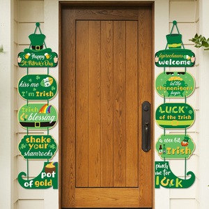 DAMAI Letrero Colgante de Bienvenida para Puerta o Porche del Día de San Patricio, Decoración de Pared para el Festival Irlandés, Adorno para Suministros de Fiesta del Día de San Patricio - Product Image 1