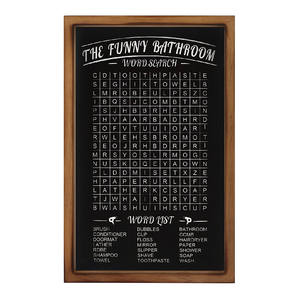 Rustic Wooden Framed Sign for Home Decor <strong>Funny</strong> Wooden Art with Humorous <strong>Quote</strong> for Farmhouse <strong>Bathroom</strong> Decor - Product Image 1