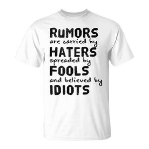 Camiseta Rumors de algodón blanco unisex para adultos talla mediana - Product Image 1