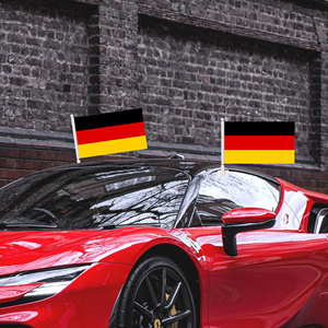 علم السيارة الألماني الأسود والأحمر والذهبي بتصميم مخطط بسيط يدعم زخرفة مشاهدة الكأس الأوروبي أثناء مباريات كرة القدم - Product Image 5