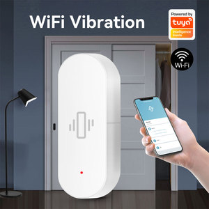 Tuya WiFi振動センサー アプリ通知・音声制御対応 検出範囲10-20m 電池残量低下検知 ABS製 2年保証 - Product Image 1