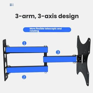 <span class=keywords><strong>Support</strong></span> <span class=keywords><strong>mural</strong></span> articulé universel <span class=keywords><strong>pour</strong></span> téléviseurs LCD LED OLED plats/courbes de 14 à 55 pouces, bras articulé à mouvement complet - Product Image 3
