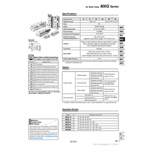 Pièces pneumatiques de MXQ20-100AS de table de glissière d'air pneumatique de SMC - Product Image 1