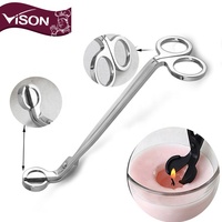 Kit d'outils pour bougies en acier inoxydable à marque privée avec coupe-mèche, éteignoir et pique-mèche, avec plateau