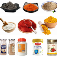 Ligne de production entièrement automatisée pour le remplissage, le scellage et l'étiquetage de bouteilles de poudre de café, de protéines de lait et d'épices