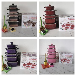 Bộ nồi chảo 19 món cao cấp phủ đá granite chống dính, đáy nhôm đúc nguyên khối - Product Image 5