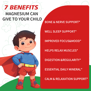 เยลลี่แมกนีเซียมสูตรปราศจากน้ำตาลสำหรับเด็ก ช่วยให้นอนหลับสบาย ขนาด 500 มก. สำหรับเด็กและวัยรุ่น ช่วยการนอนหลับและอารมณ์ - Product Image 2