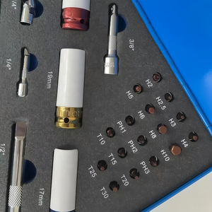 Car Repair Tool 32-Piece Adjustable Torque &plusmn;4% Precision 1/4" 5-25N.m&amp;3/8" 5-60N.m&amp;1/2 "28-210N.m Flat <strong>Tube</strong> Torque <strong>Wrench</strong> <strong>Set</strong> - Product Image 2