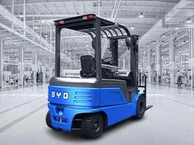 BYD 1.5 2 3 Ton Fully Electric Warehouse Forklift Stacker Crane From China Station Frame with High Lifting Capacity