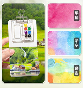 Xinyi Ar 8 couleurs grille <span class=keywords><strong>peinture</strong></span> boîte Portable carnet <span class=keywords><strong>de</strong></span> croquis <span class=keywords><strong>Palette</strong></span> aquarelle <span class=keywords><strong>peinture</strong></span> <span class=keywords><strong>Palette</strong></span> pour <span class=keywords><strong>dessin</strong></span> voyage <span class=keywords><strong>peinture</strong></span> étui cadeau - Product Image 3