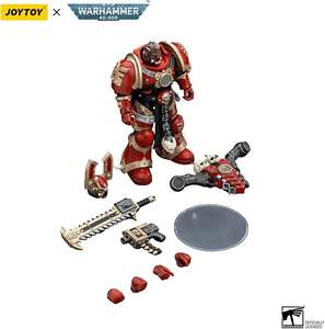 JOYTOY <span class=keywords><strong>Warhammer</strong></span> <span class=keywords><strong>40K</strong></span> World Eaters Khorne Berzerker 6 Figurine d'action à l'échelle 1/18 (4,96 pouces) Modèle de collection Mecha - Product Image 5