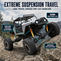 Supports d'amortisseurs avant en métal anodisé, support de récepteur, pièces de mise à niveau pour voiture RC, adaptés aux accessoires de Crawler 1/24