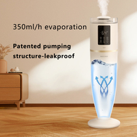 Humidificateur à ultrasons 5L à brume froide avec aromathérapie, silencieux, contrôlable par application, sur pied, pour hôtels et usage domestique