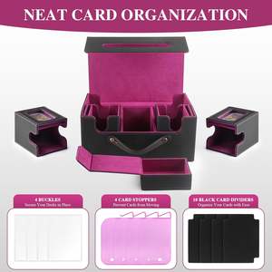 Boîte de rangement et d'exposition pour cartes à collectionner Juvida, imperméable, multi-usages, boîte de <span class=keywords><strong>deck</strong></span> de commande, fabriquée en liège durable pour les cartes de Magic Gathering - Product Image 5