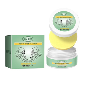 Jue-Fish crema per la pulizia delle scarpe portatile bianco lavaggio gratuito manutenzione per piccole scarpe in pelle e borse per prodotti per la cura dei mobili - Product Image 1