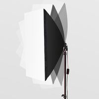Kit d'éclairage de studio photo professionnel avec boîte à lumière Softbox 50x70cm et trépied de 2m