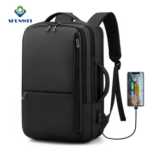 Quanzhou SHUNWEI Customized Waterproof Expandable Side Handle Men's Leisure Business Laptop Backpack bag Casual Cabin Backpack