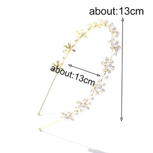 Delicada perla dorada <span class=keywords><strong>Bandeau</strong></span> Cheveux Femm lazos para el cabello de lujo elegante forma de flor diadema para niñas Fashional Vintage bandas para el cabello - Product Image 6