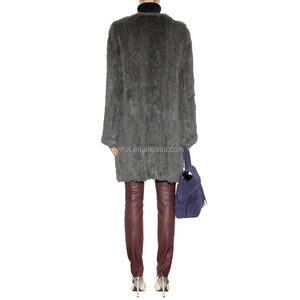 YR236 Y.<span class=keywords><strong>ROGUSA</strong></span> marca de alta calidad estilo tejido a mano mujeres abrigo de piel de conejo genuino venta directa de fábrica aceptar hacer personalizado - Product Image 4