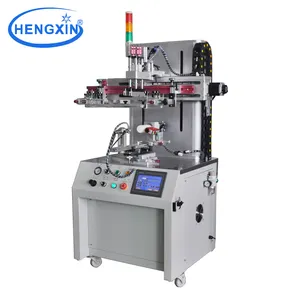 S-400 halbautomatische serigraphie-Seidendruckermaschine mit Faser-Sensor für mehrfarbige runde/ovale/quadratische Form Kosmetikflasche Becher