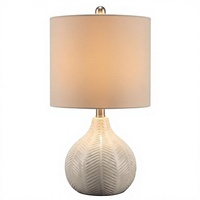 Lampe de table en céramique sans fil rechargeable de 13 pouces, style côtier, avec télécommande, lumière RGB blanc chaud, minuterie, variateur d'intensité, fonctionne sur batterie