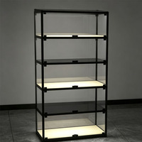 Hochkapazitäts-Vitrine mit Hoher Qualität, Langlebig, Einfach zu Installieren, Wasserdicht, Umweltfreundlich, Staubdicht, Glasvitrine mit Sanfter LED-Beleuchtung