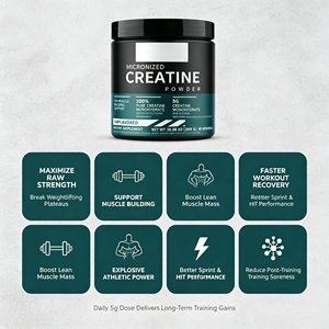 Creatina Monoidrato Pura in Polvere Senza Zucchero per Adulti, Integratore Alimentare per Forza Muscolare e Prestazioni Atletiche, OEM - Product Image 3