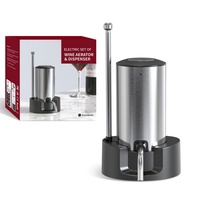 Ensemble de décanteur à vin rechargeable USB C en acier inoxydable, distributeur de vin électrique, distributeur de vin automatique avec support