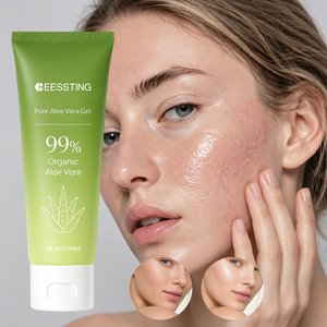 Gel d'aloe vera biologique végétalien en gros pour le soin du visage et du corps, réparateur après-soleil, hydratant quotidien, doux, non irritant et sans huile - Product Image 1