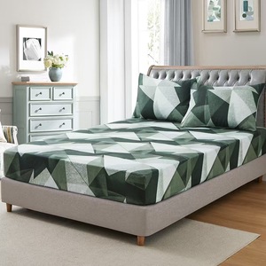 Chất Lượng Cao Sợi Nhỏ Mô Hình Hình Học Tấm Ga Giường Mới Đến Thoáng Khí Được Trang Bị Tấm Vua Nữ Hoàng Kích Thước Cho Nhà Hoặc Khách Sạn - Product Image 4